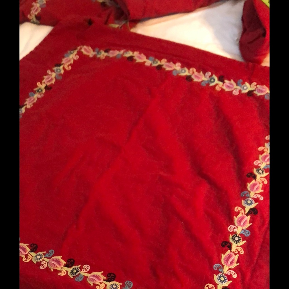POTTERY BARN. gorgeous red euro sham (set of two)